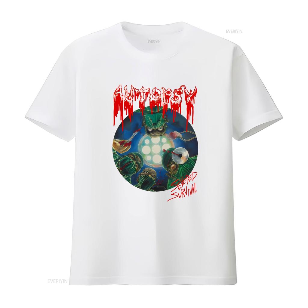 Autopsy Amerikanische Death Metal Band Inspiriertes T-Shirt für Fans S 5XL Severed Survival Design vintage Gewaschen Leicht Bequem