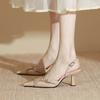 Grape mother classic Huizhou women's shoes 2025 spring and summer high heels women's fine heels high-end bag head sandals women's fashion