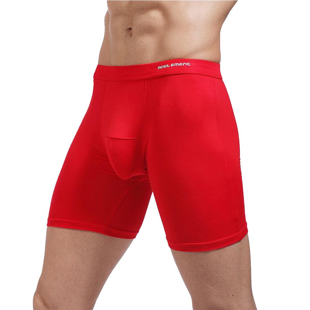 Men's Anti-Friction Quick-Dry Long Boxer Briefs for Running