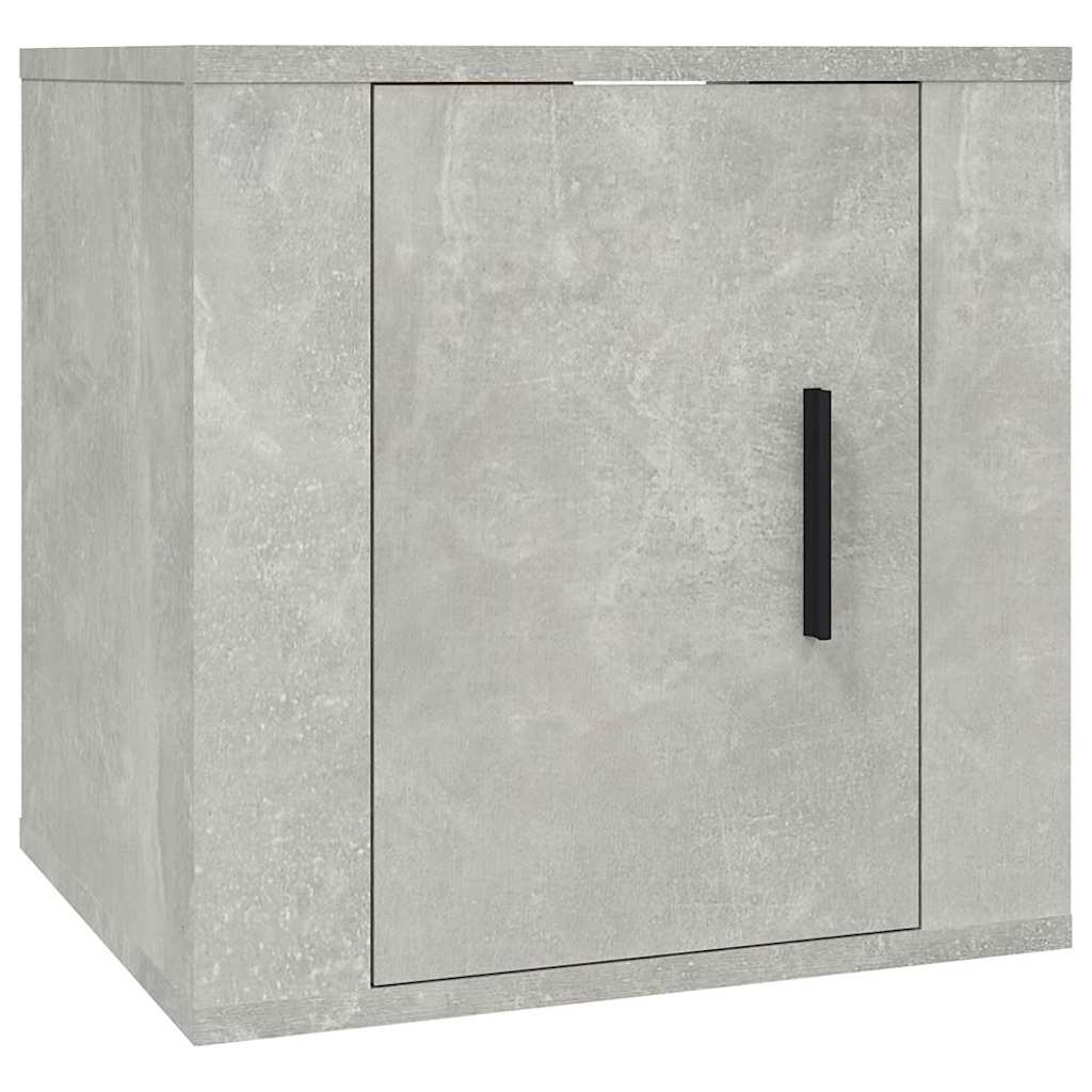 8 piece TV cabinet set concrete grey particleboard