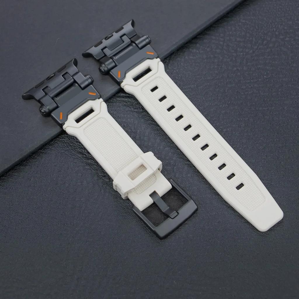 Silicone Sport Band for Apple Watch Ultra 49mm 45mm 42 44mm Rubber Strap for iWatch Series 9 8 7 Se 6 5 4 Ultra 2 49 Correa