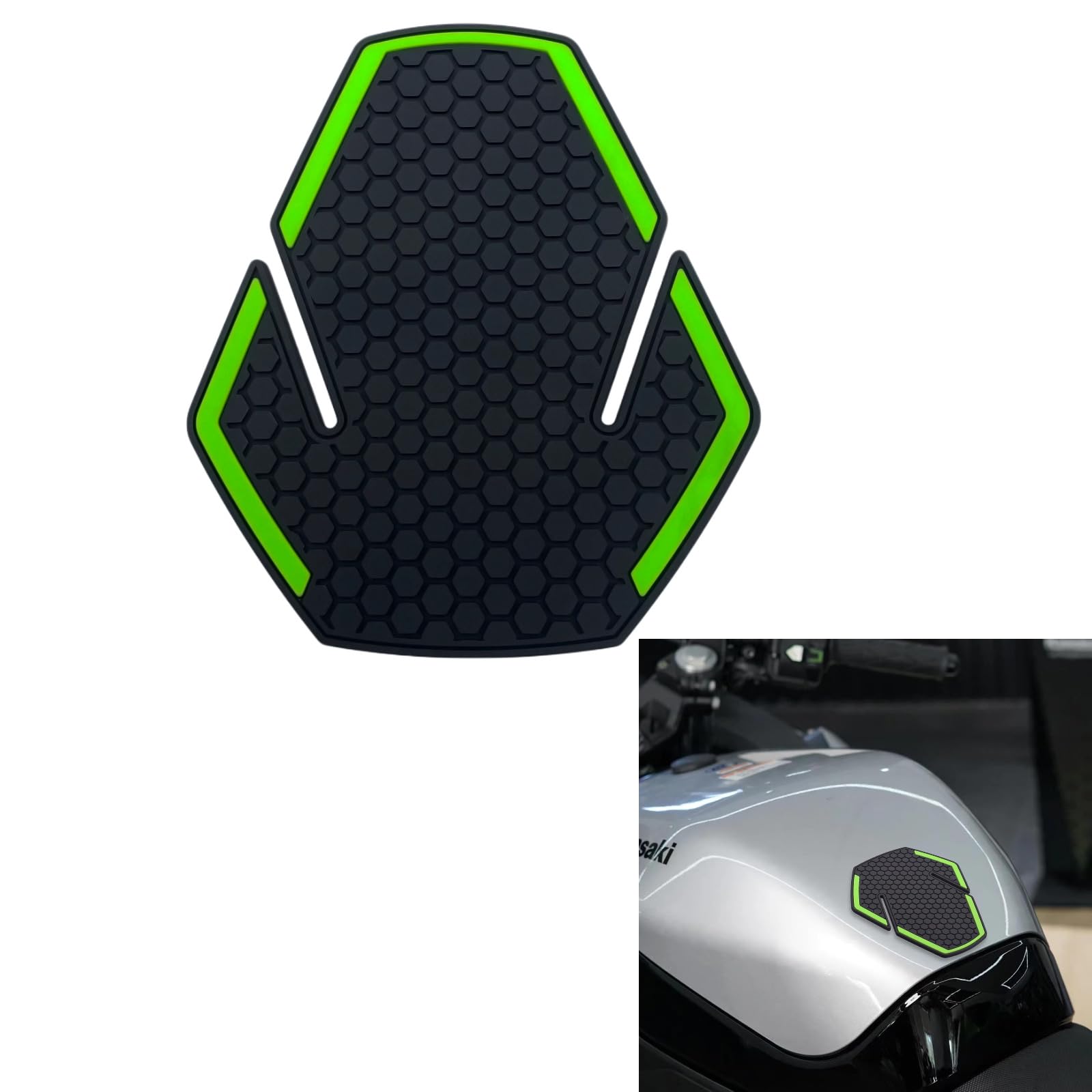 

motokano Защитная накладка на бак Eliminator/SE (24) ELIMINATOR400 Z e-1 Ninja e-1 (2024 модельный год-) Тракшн-пад (зеленый) зелёный