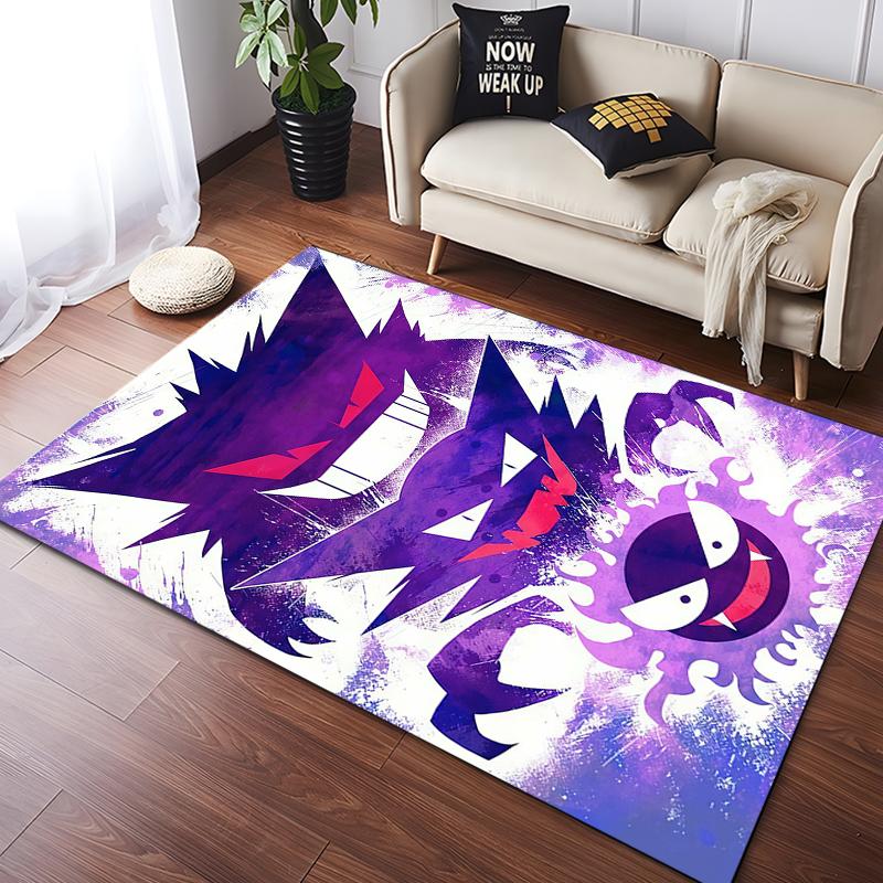 Pokemon Full Character horror gengar Pattern Carpets Bedroom Play Mat Rug Bedroom Carpet Livingroom Crawl Mat Christmas Gift Rug