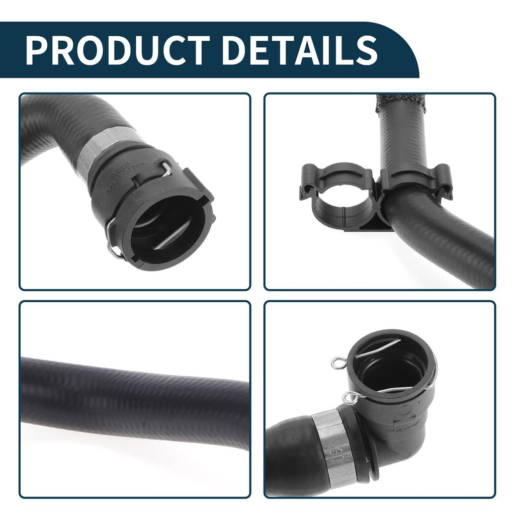 TUCKBOLD Motorkühler Kühlerschlauch, Schwarz, Gute Abdichtung, Teilenummer LR000943, für Land Rover Discovery Sport 2015-2024 (1 Stück)
