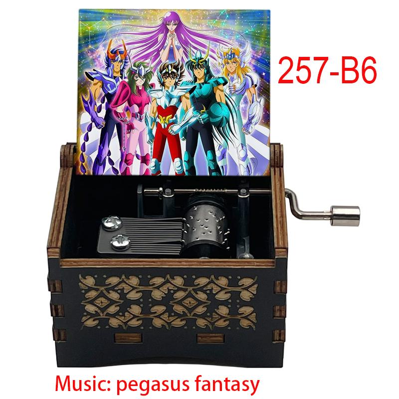 Droppshipping Vintage Wooden Anime Saint Seiya Wind Up  Pegasus Fantasy Music Box Special Fans Souvenir Best Friends Gift