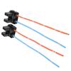 Pair H7 Headlight Bulb Repair Socket Connector Wiring Harness Red Copper Heat Resistance
