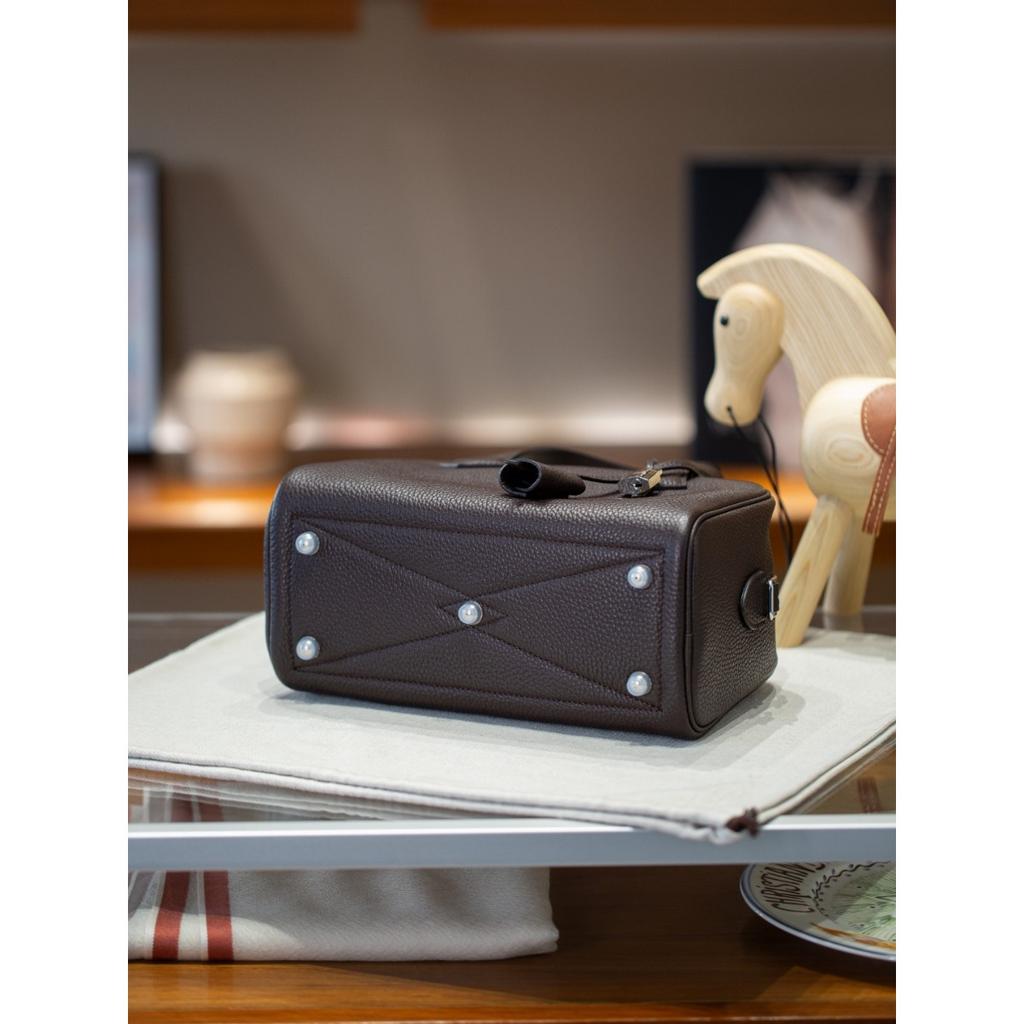 First layer TC cowhide Victoria 27cm bowling bag new leather large capacity tote bag portable shoulder bag
