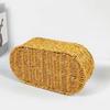 Plastic Oval Handwoven Basket Large Capacity Sundries Storage Box  Home Use