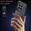 For OnePlus 13 12 11 Fine-hole PU Cow Pattern Leather External Magnetic Ring Soft Edge Anti-drop Anti-fingerprint Phone Case