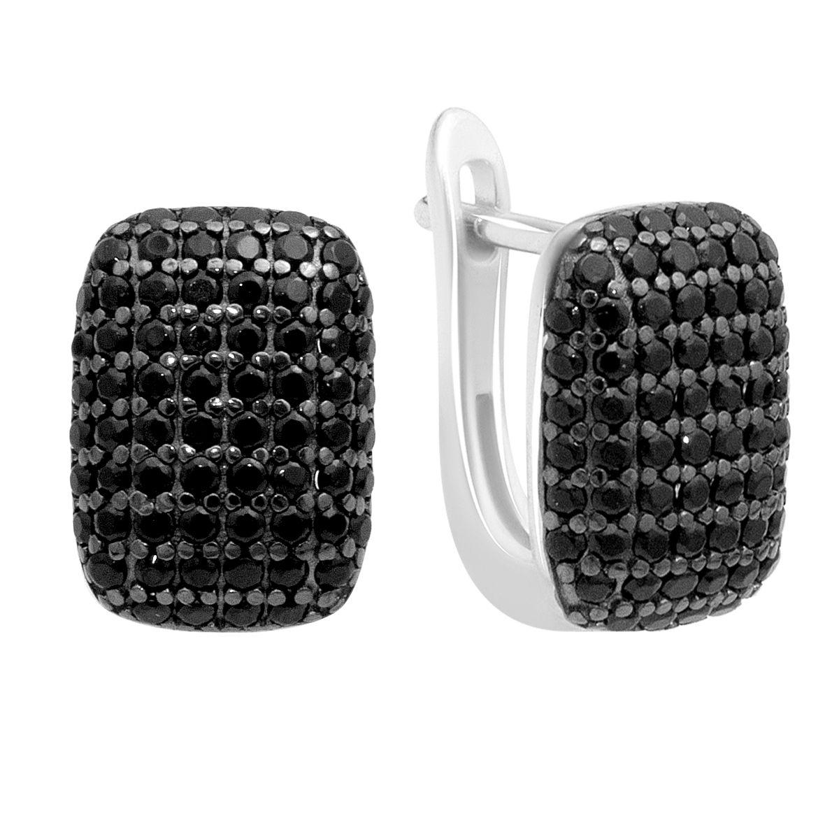 

Silver earrings with cubic zirkonia (2198543) білий