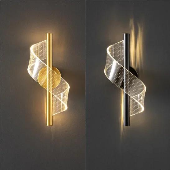 Nordic LED Wall Lamp Indoor Lighting For Home Bedside Living Room Corridor Stairs Decoration Study Luxurious Wall Sconce Light