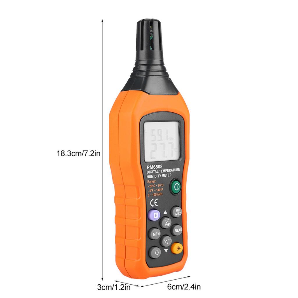 PM6508 High Precision Handheld LCD Digital Temperature Humidity Meter Thermometer Hygrometer
