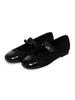 Blanc Toe Tweed Flats Ballerina Flats 10[F61-Blacktweed]