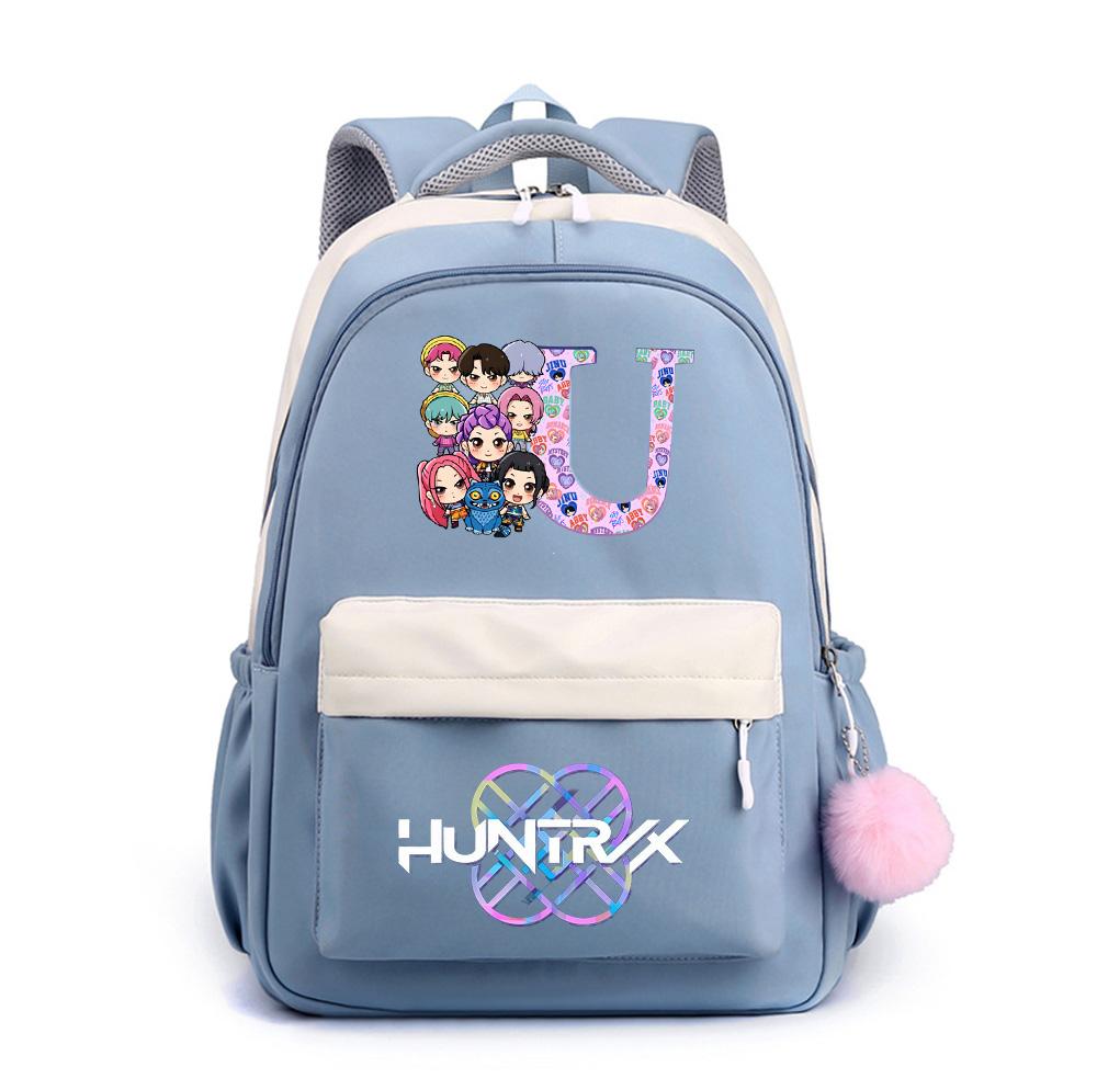 26 English Letter K-Pop Printed Backpack for Teenger Student Girl Boy Schoolbag Bookbag Kid Gift Women Large Capacity Waterproof Travel Bag Mochila