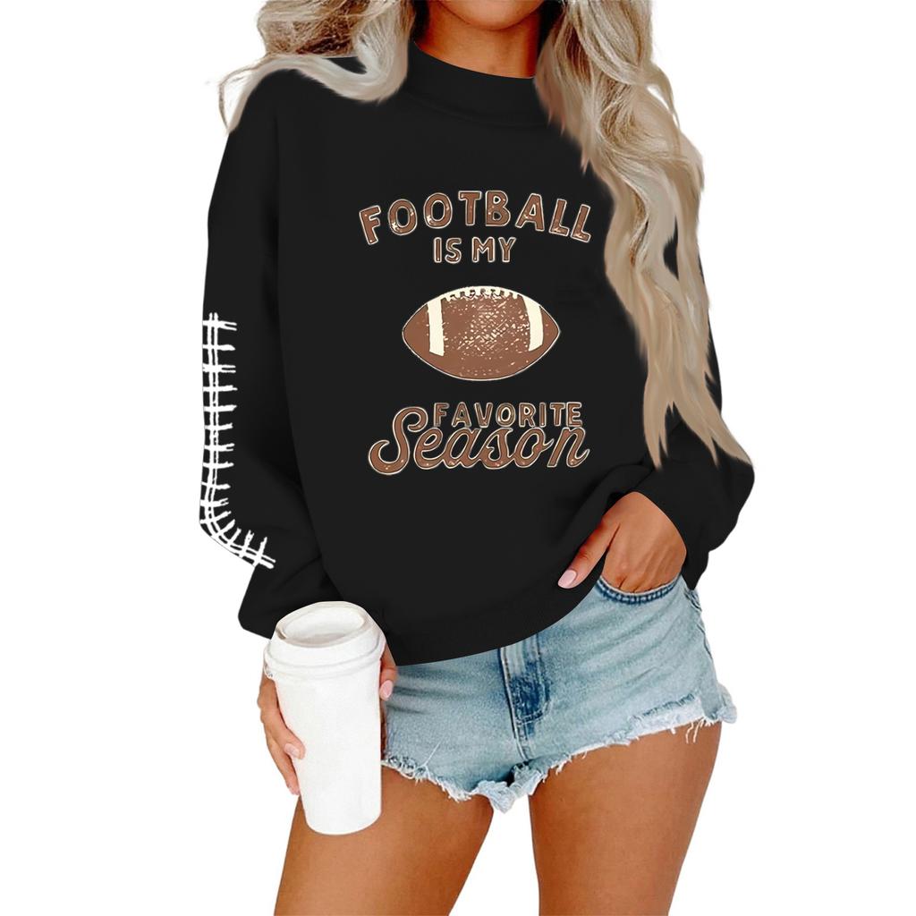 Women's Casual Fashion Round Neck Long Sleeve Halloween Printed Sweatshirt