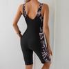 Women's Sports Monokini Swimwear Sexy Tie-dye Print Patchwork One Piece Swimsuit Beach Vacation Competitive Swimsuit
