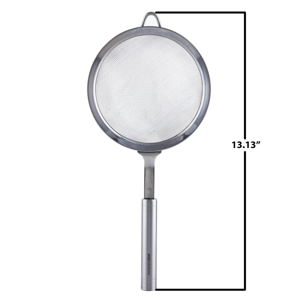 6 Inch Stainless Steel Fine Mesh Strainer Rinse Strain Drain Sifter Kitchen Tool Dishwasher Safe Durable Construction