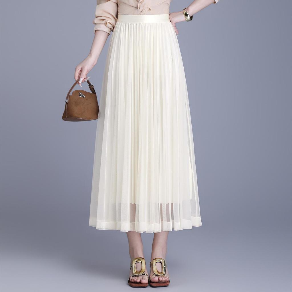 Purple Sequined A-Line Half-Skirt: Fashionable, Slimming, Versatile, with a Large Hem for a Loose Fit.
