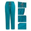 Stand-up Collar Zipper Doctor and Nurse Work Uniform Surgical Gown Straight Pants Solid Color Suit