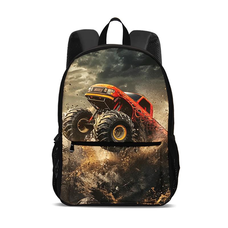Monster Jam Backpack Can Hold Computers, Cartoon Prints, the Best Campus Companion for Students To Go To School, Birthday Gift