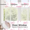 No Hook Pink Bow Shower Curtain and Liner Set Cute Shower Curtain with Snap in Liner Fabric Bathroom Curtain with Liner Set Double Layers Waterproof
