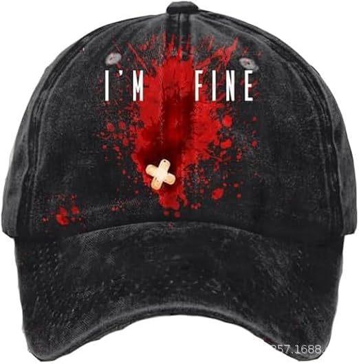 2025 New 3D Print Halloween Baseball Cap, 100% Cotton Sun Hat for Outdoor Sports Men Women