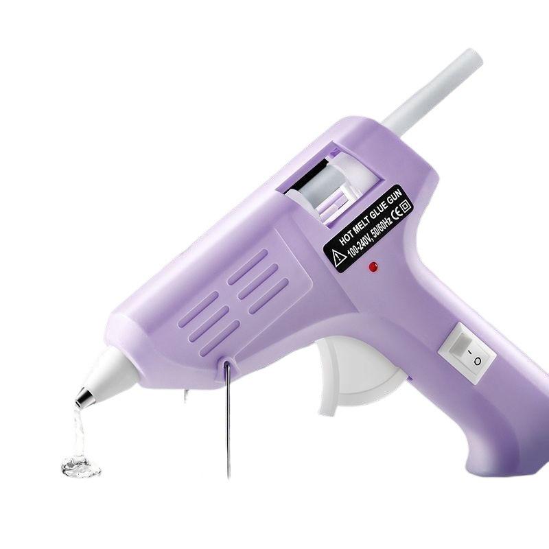 Child-Safe Electric Glue Gun with Anti-Scald Design for Home and Craft Use - Includes Quick-Melting 7mm Glue Sticks