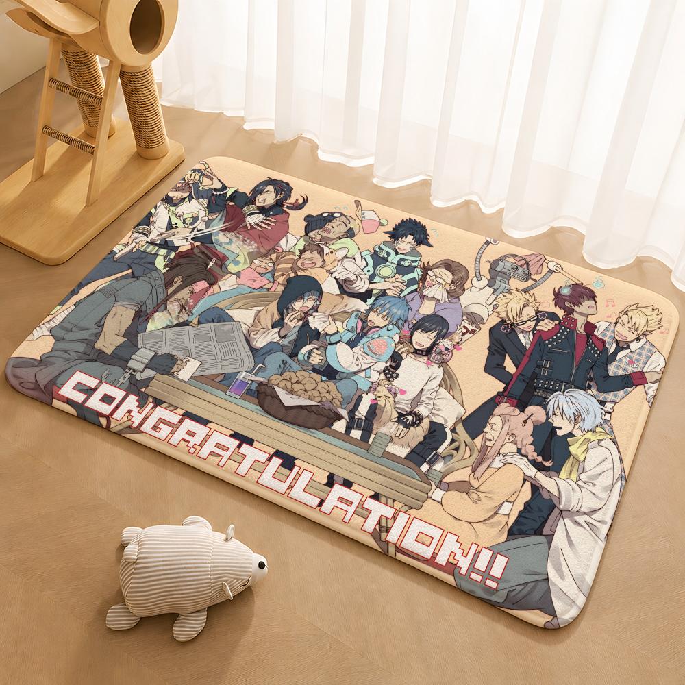 Anime Hot D-DRAMAtical MurderS Floor Mat Floor Mat Soft Flannel Non-Slip Door Rug for Living Room