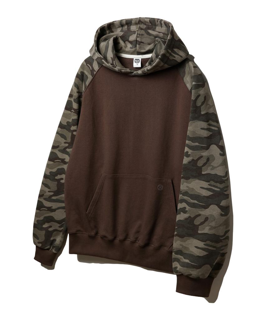 Basic Camo Color Block Raglan Hoodie Azh650 (3 Colors)