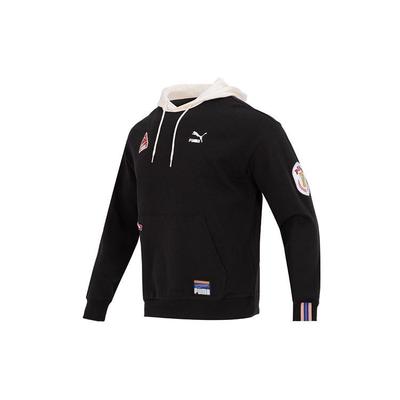 Puma Stemma della squadra Serie Inizio Primavera Felpa con cappuccio pullover sportiva casual unisex Top Nero 677377-01