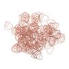 100Pcs Heart Shaped Paper Clips Iron Decorative Paperclips Set with Transparent Box for   School Household