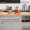 Heat Resistant Glass Teapot with Stainless Steel Tea Infuser Filter Flower Kettle Kung Fu Set  Puer Oolong