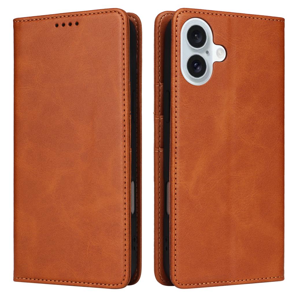 For iPhone 16 Plus Case Leather Phone Cover with RFID Blocking Wallet