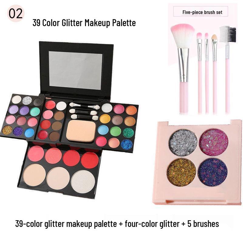 Beginner Eyeshadow & Makeup Tools Set - Authentic Nude & Stage Light Palette