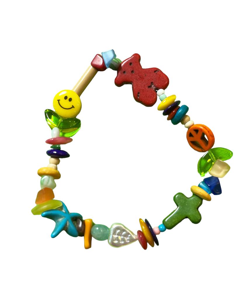 Sk8Er Rock Multi Bead Gemstone Bracelet 003