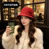 Autumn and Winter Trend Fashion Hepburn Woolen Top Hat Female Retro Celebrity Felt Hat Shows Small Temperament Basin Hat