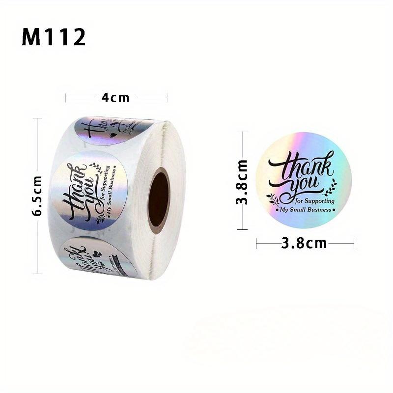 500Pcs Rainbow Laser Roll Packaging Thank You For Purchasing Commercial Decoration Stickers And Labels