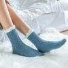 Women's Thicken Coral Velvet Socks Winter Soft Warm Casual Floor Socks Cute Mid-Tube Homewear Sleep Socks 1 Pair