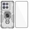For Motorola Edge 60 Stylus 5G Phone Case WANLONFENG PC TPU Back Cover Kickstand with Tempered Glass