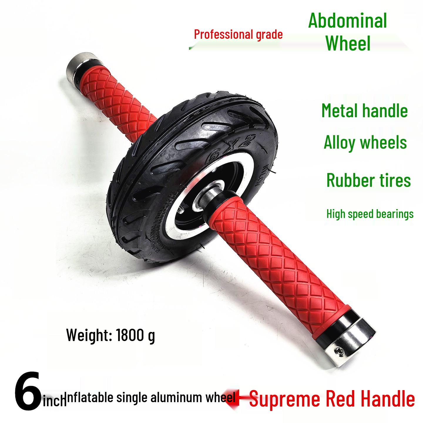 Dual-Bearing Silent Ab Roller with Stainless Steel Handle for Abdominal Training & Home Fitness