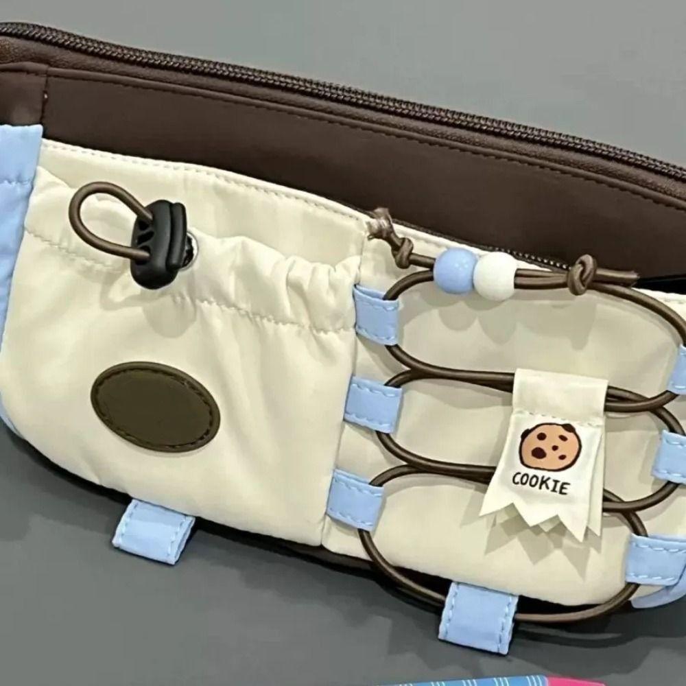 

Large Capacity Pencil Case Cute Cookie Pencil Pouch High-Quality Pen Bag School Supplies розовый