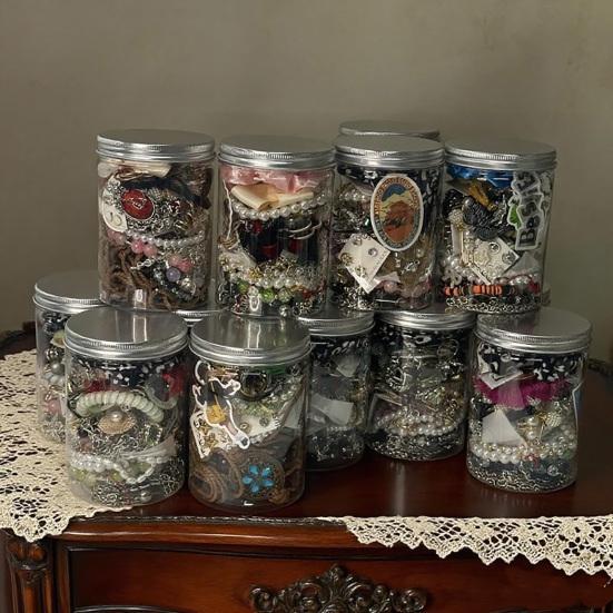 Mystery Jewelry Jar for Women, Vintage Surprise Jewelry Set, Random Mixed Box with Necklaces, Earrings, Rings, Bracelets, Gift for Her