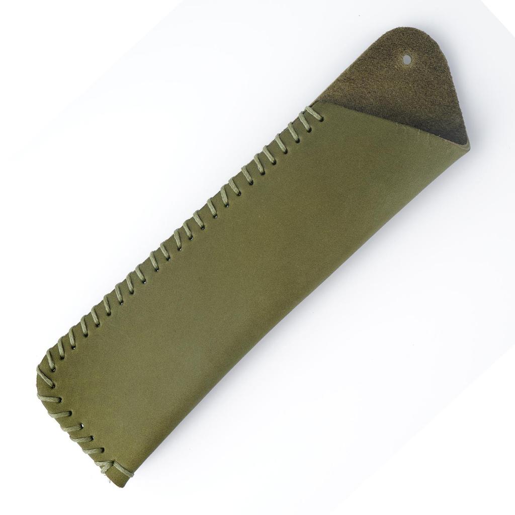 Cowhide Fountain Pen Sleeve - Personalized Retro Handmade Protective Cover with Large Capacity