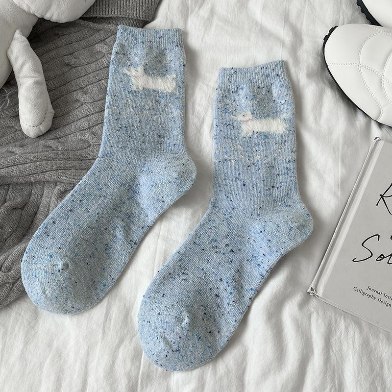 Sock Children's Mid-length Socks - Cute Cartoon Style Bubble Socks for Autumn and Winter. Spring and Autumn Girls' Fringed Long Socks with Lace Trim.