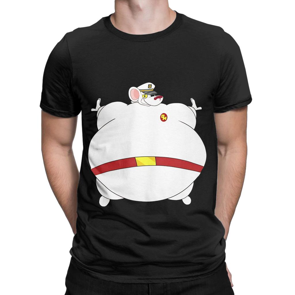 big mouse Novelty 100% Cotton T-Shirt Danger Mouse Tees Tops For Men