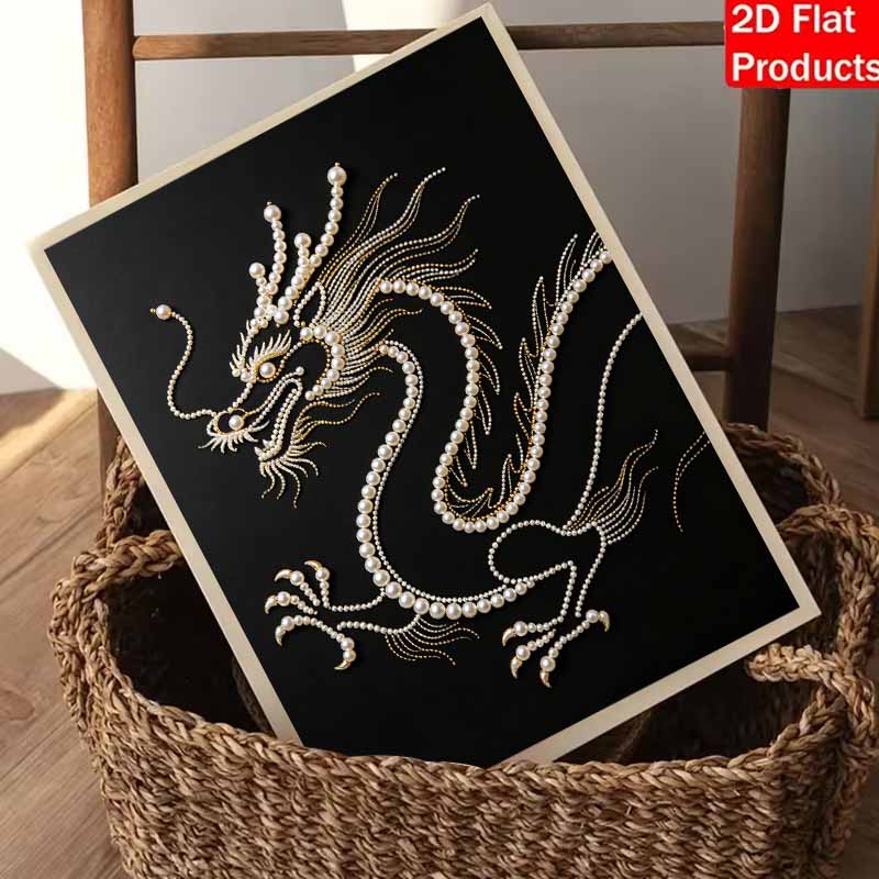 5D DIY Pearl Diamond Painting Kit Majestic Dragon Full Drill Embroidery Mosaic Art Home Wall Decor Gift
