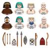 Alte ägyptische Stammes-Militärfiguren Bausteine Pharaonen Palastwachen Infanterie-Krieger Bogenschützen Puppenmodelle Kinderspielzeug