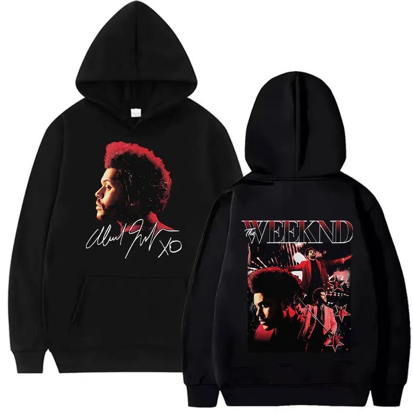 

Худі з принтом альбому репера The Weeknd 2026 року Чоловіча мода Вінтаж Довгий рукав Оверсайз Толстовка Хіп-хоп Поп-музика Одяг З капюшоном L білий