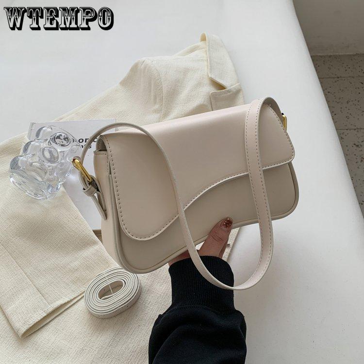 Klappe Magnetschnalle Schulter Umhängetasche Arbeit Pendler Mode Einfache Achselhöhle Kleine Quadratische Tasche Handheld Orgel Damentaschen