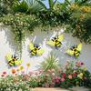 Iron Butterfly Honeybees Ladybugs Metal Wall Art Weather Proof Garden Homes Decors Handmade 3D Insect Sculpture